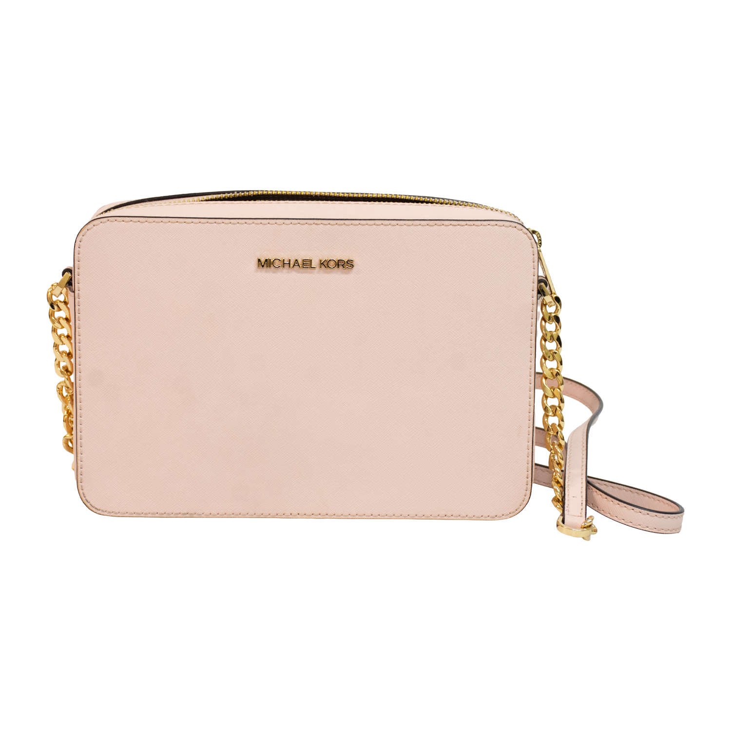 Michael Kors Jet Set Large Saffiano Leather Pink Cross Body Bag