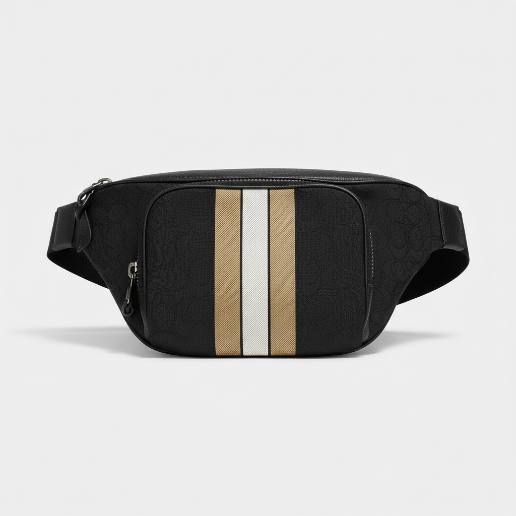 Coach C5386 Thompson Signature Jacquard Varsity Stripe Fanny Pack