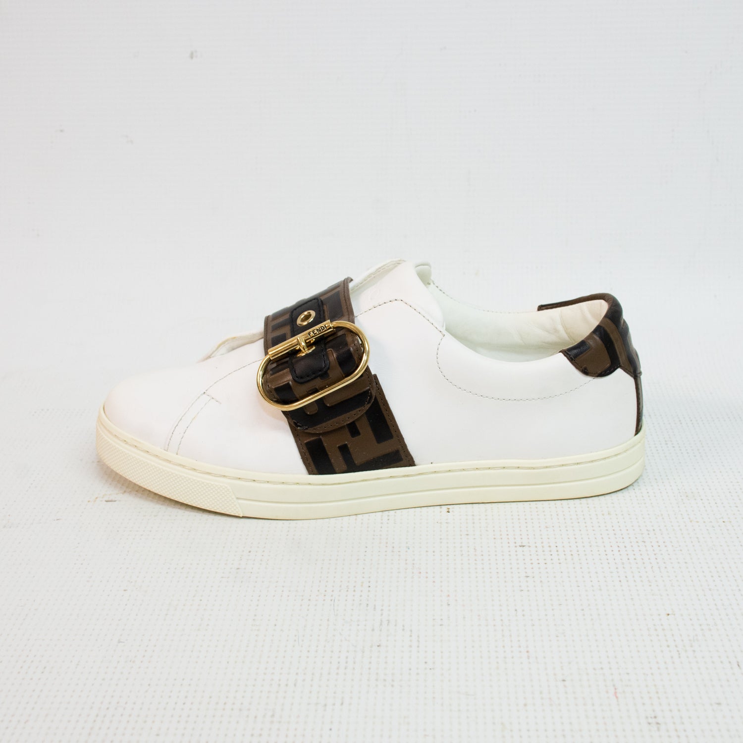 Fendi Pearland White Vitello Sneakers