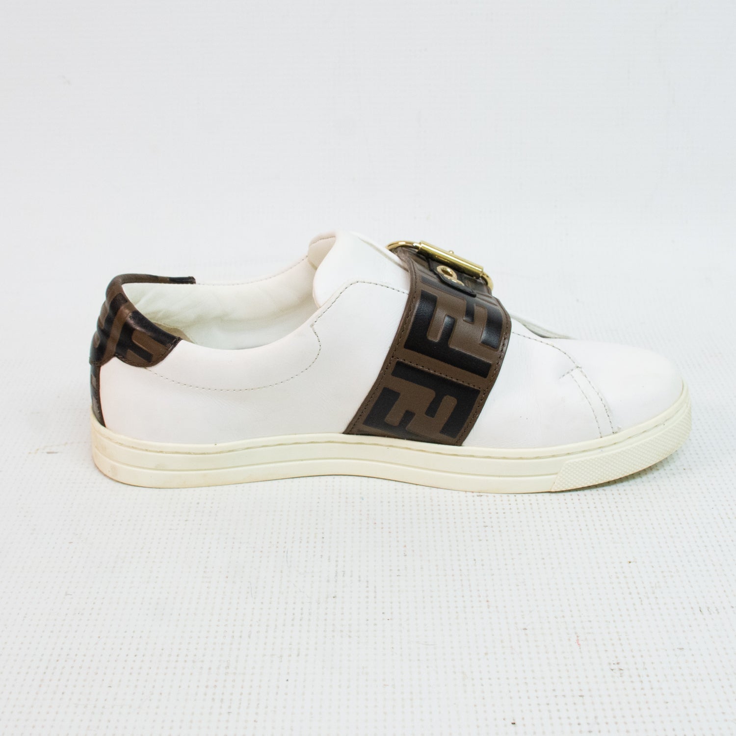 Fendi Pearland White Vitello Sneakers