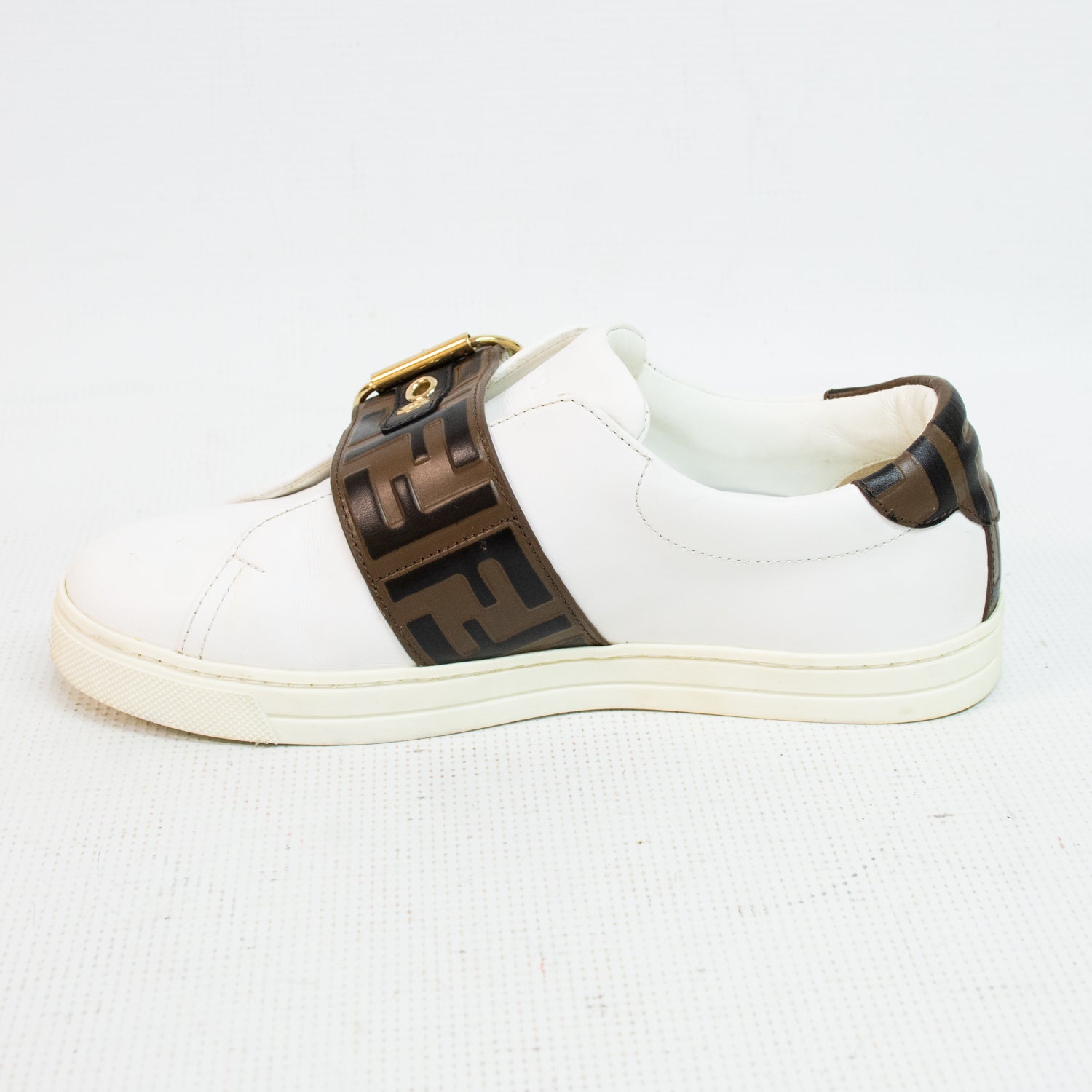 Fendi Pearland White Vitello Sneakers