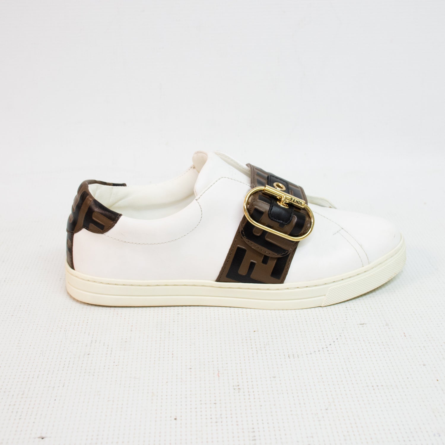 Fendi Pearland White Vitello Sneakers