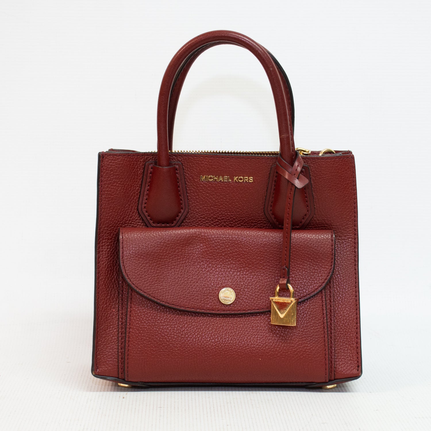 Michael Kors Mercer Medium Pebbled Leather Pocket Tote