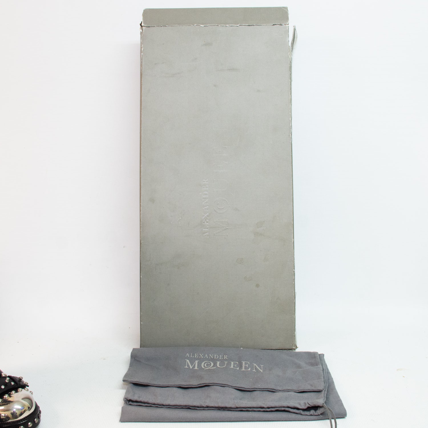 Alexander McQueen 470587 Studded Accents Combat Leather Boots