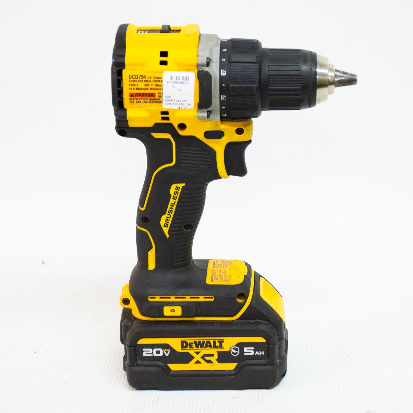 DEWALT DCD794 Atomic 20V Max Brushless 1/2" Cordless Drill Driver