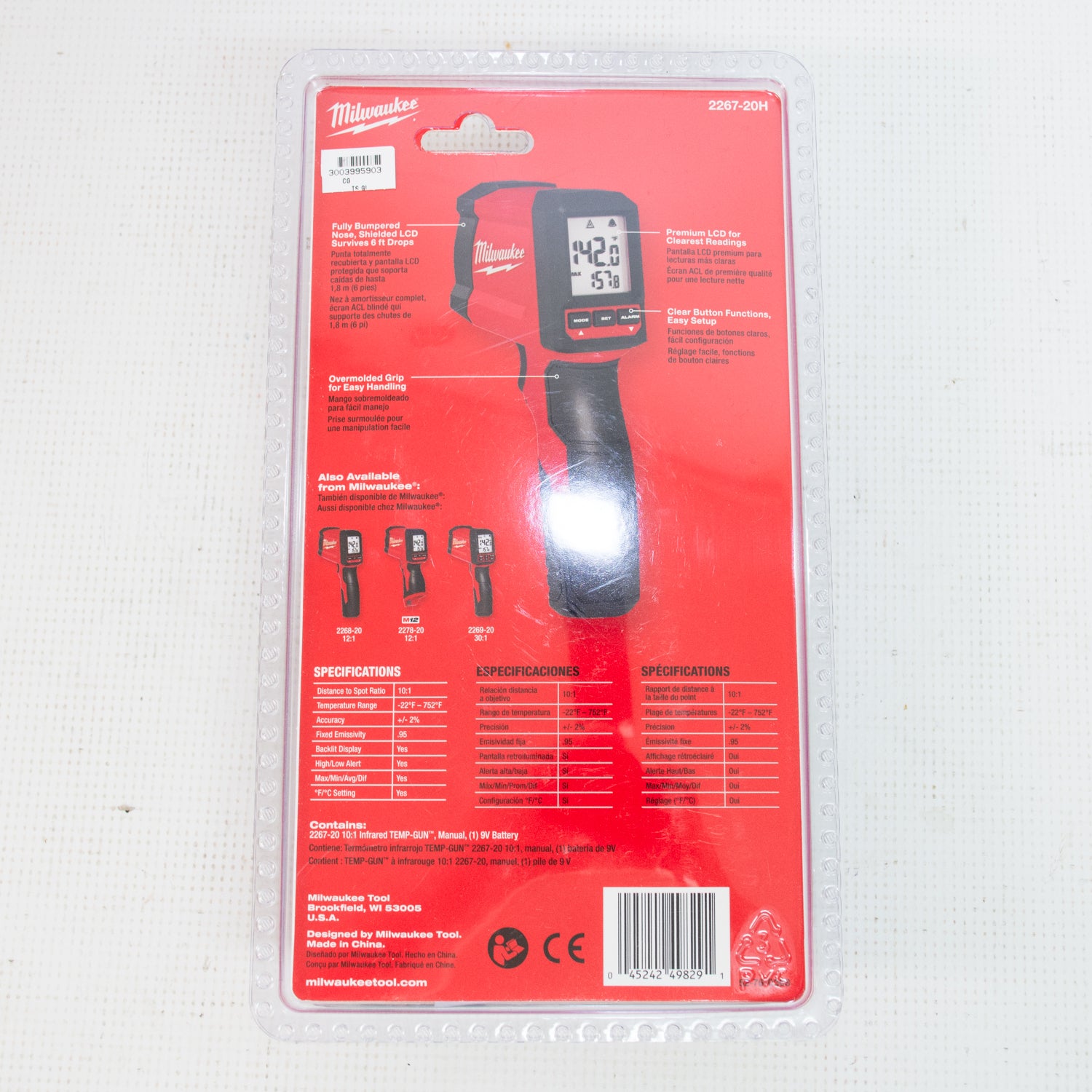 Milwaukee 2267-20H 10:1 Infrared Temp Gun