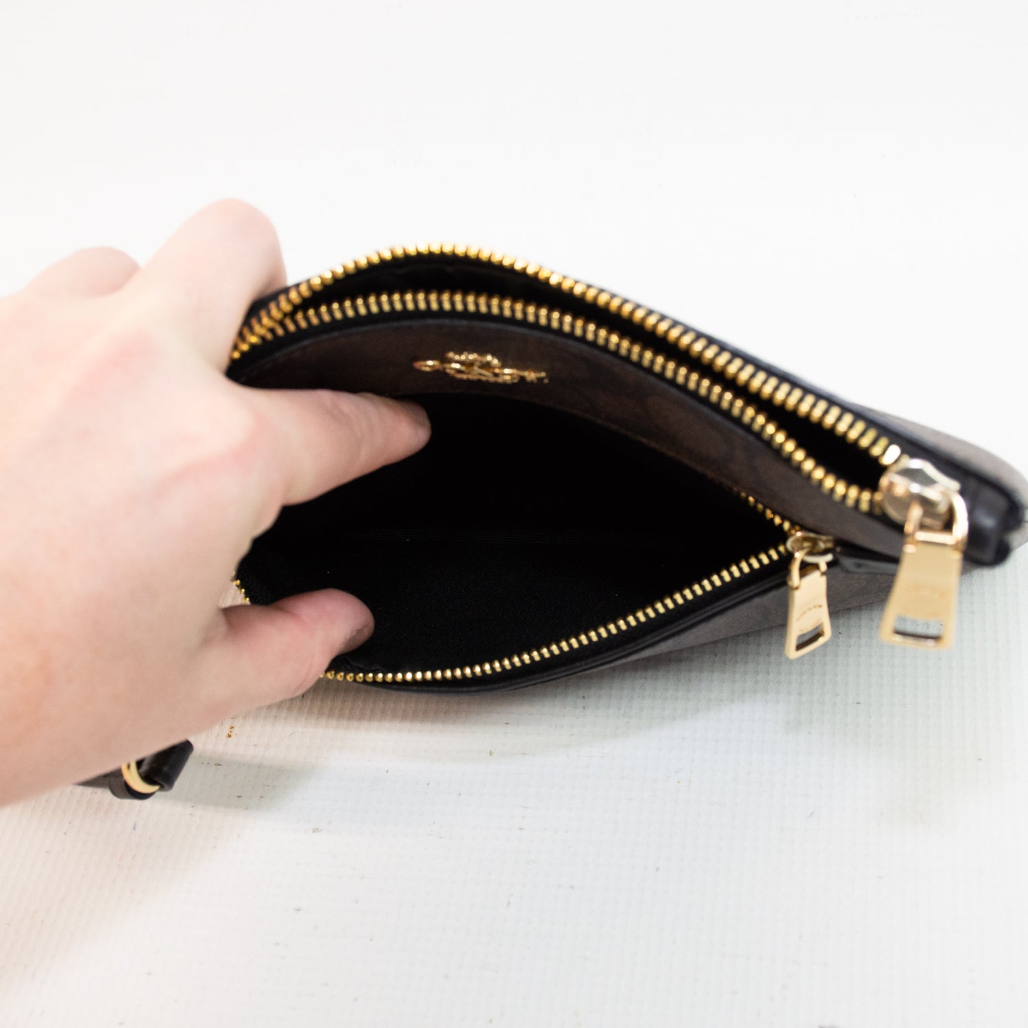 Coach F79896 Large Two-Tone Wristlet Wallet