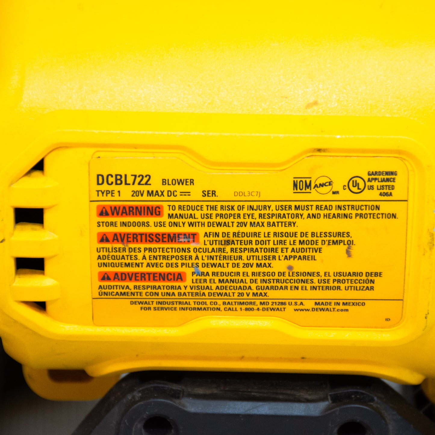 DEWALT DCBL72 20V Max Blower