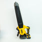 Yellow and black Dewalt leaf blower on a white background