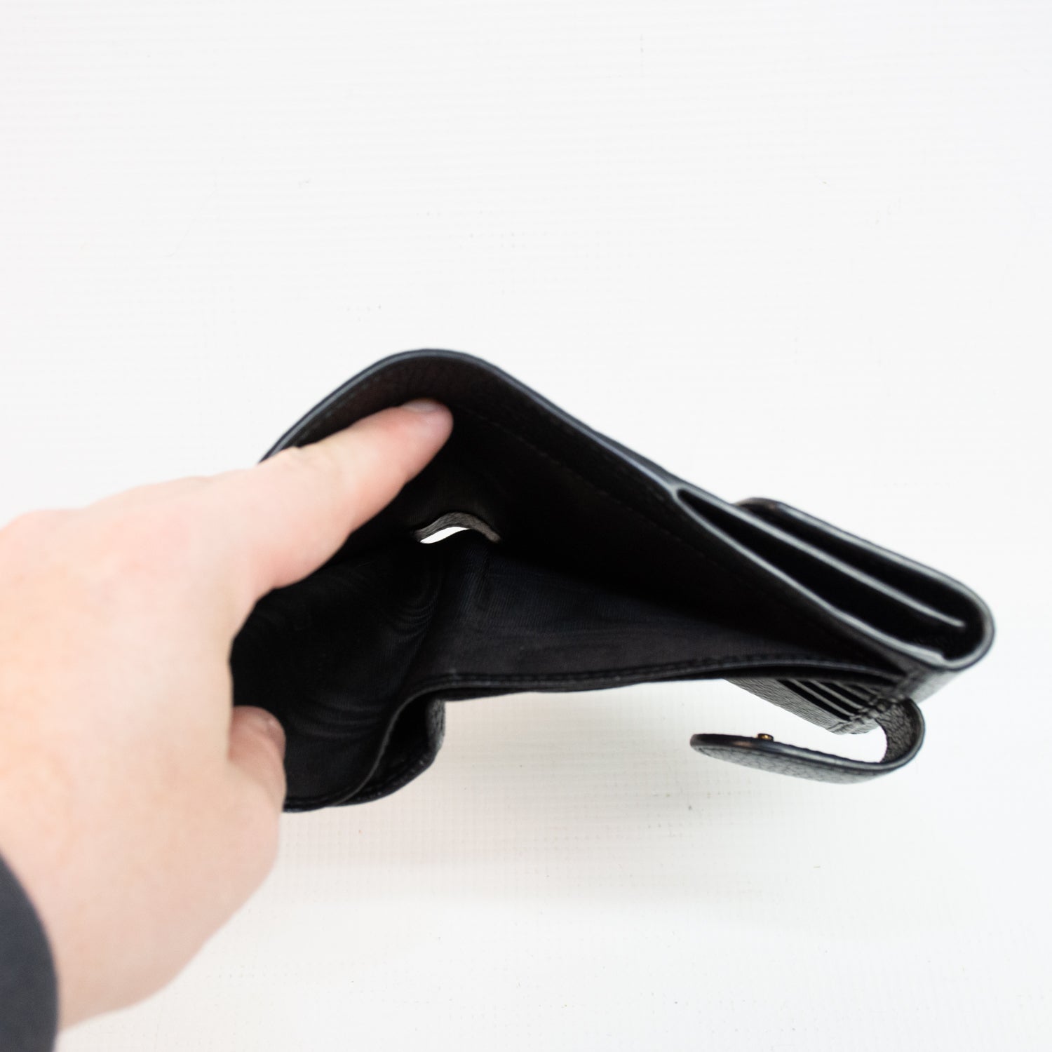 Gucci 782749 Black Folded Marmont Leather Wallet