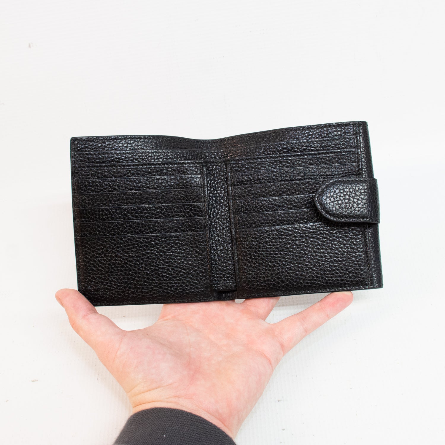 Gucci 782749 Black Folded Marmont Leather Wallet