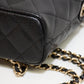 Chanel Cavier Leather Quilted Hobo Clutch - Black