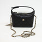 Chanel Cavier Leather Quilted Hobo Clutch - Black