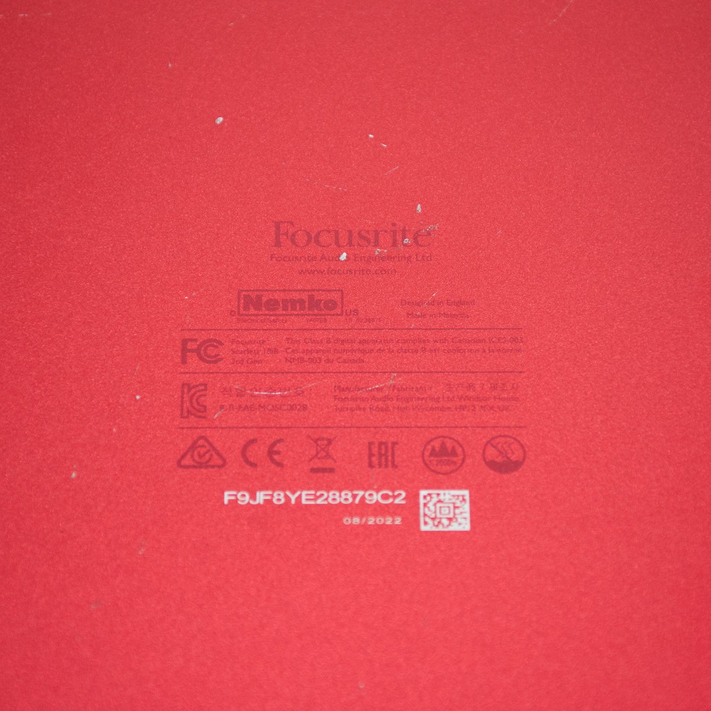 Focusrite Scarlett 18I8 3rd Gen USB Audio Interface