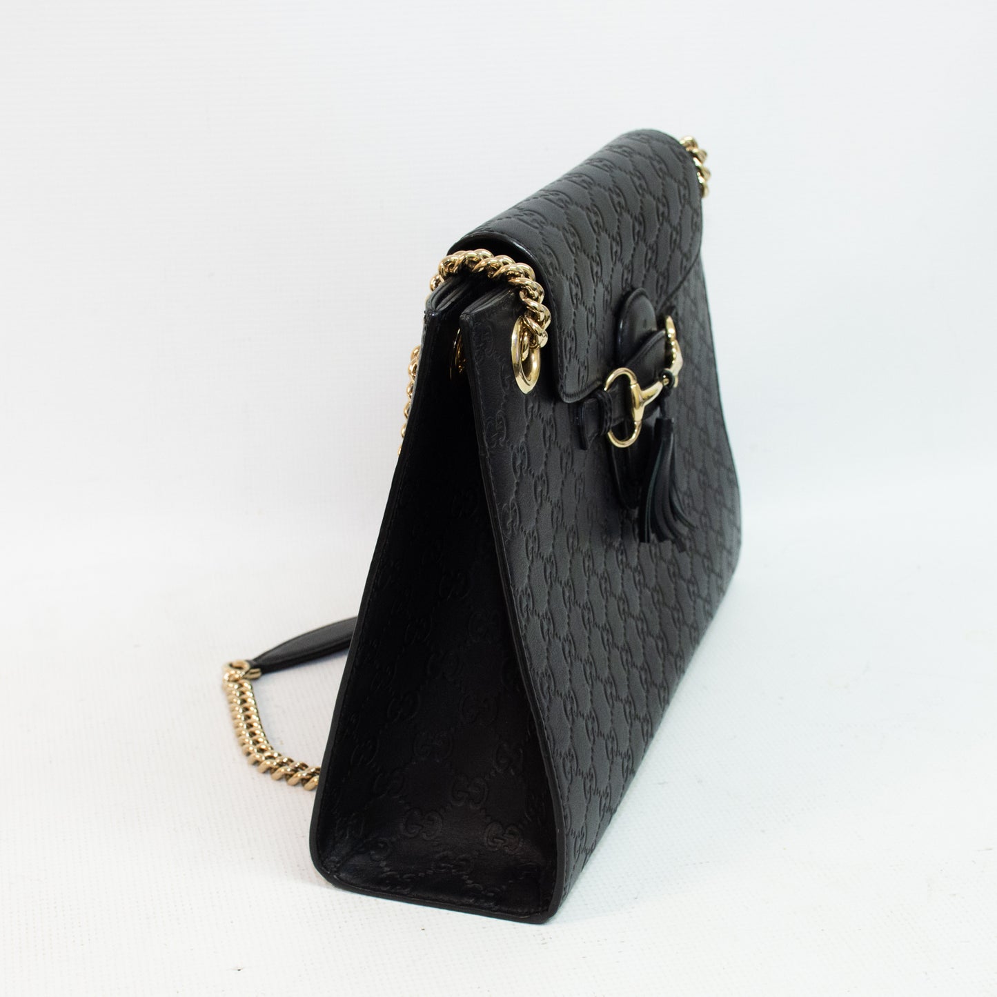 Gucci Emily Horsebit Guccissima Leather Chain Bag