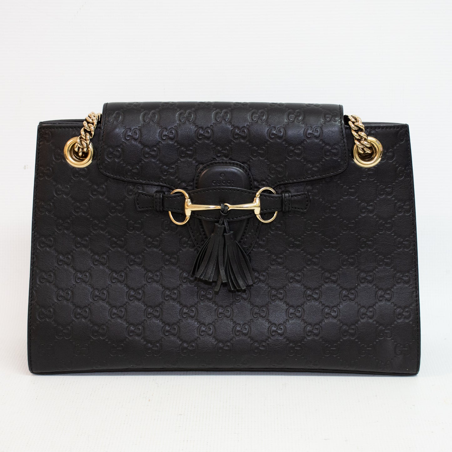 Gucci Emily Horsebit Guccissima Leather Chain Bag