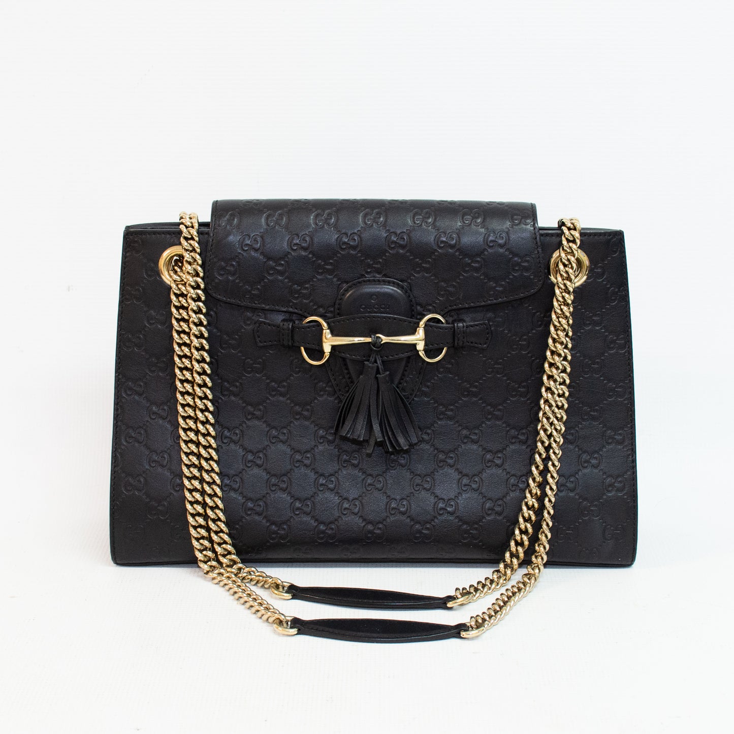 Gucci Emily Horsebit Guccissima Leather Chain Bag