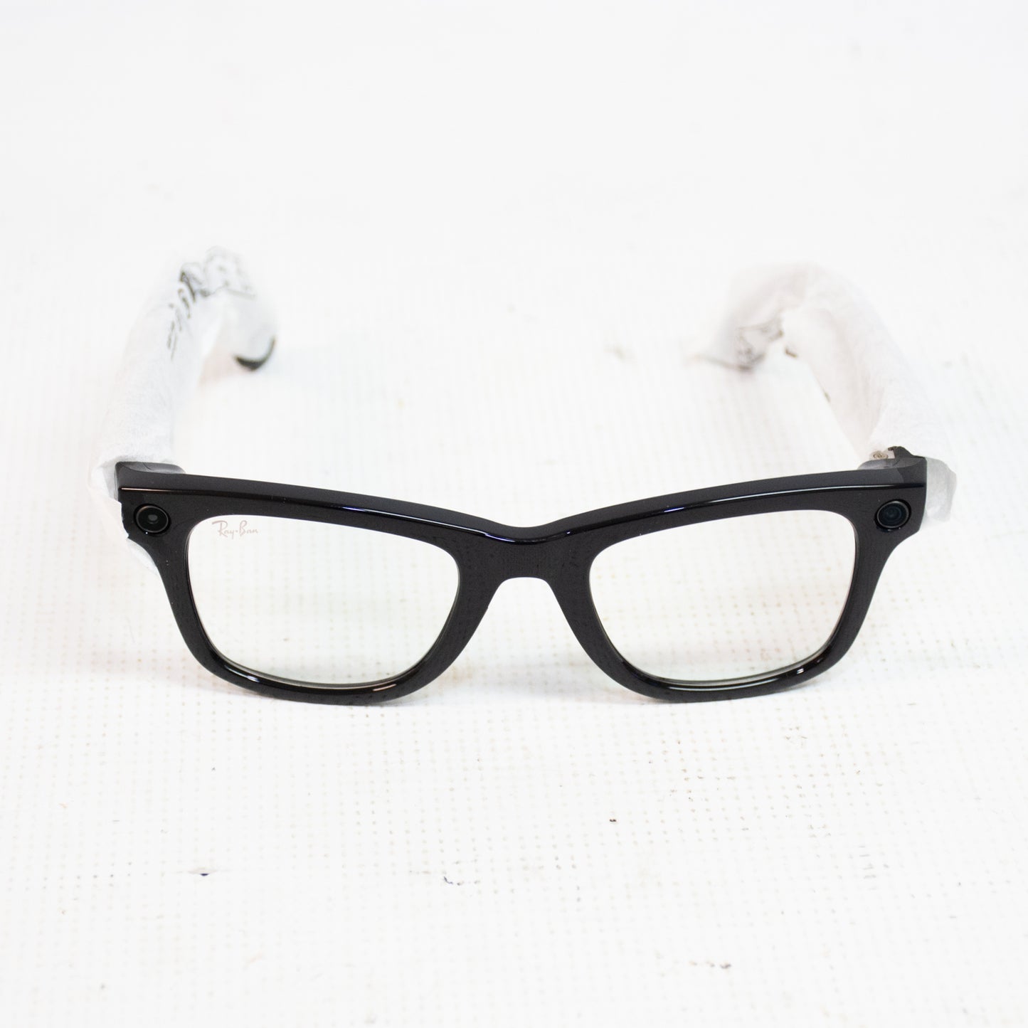RayBan Meta Wayfarer Shiny Black Frame / Clear Lens Glasses