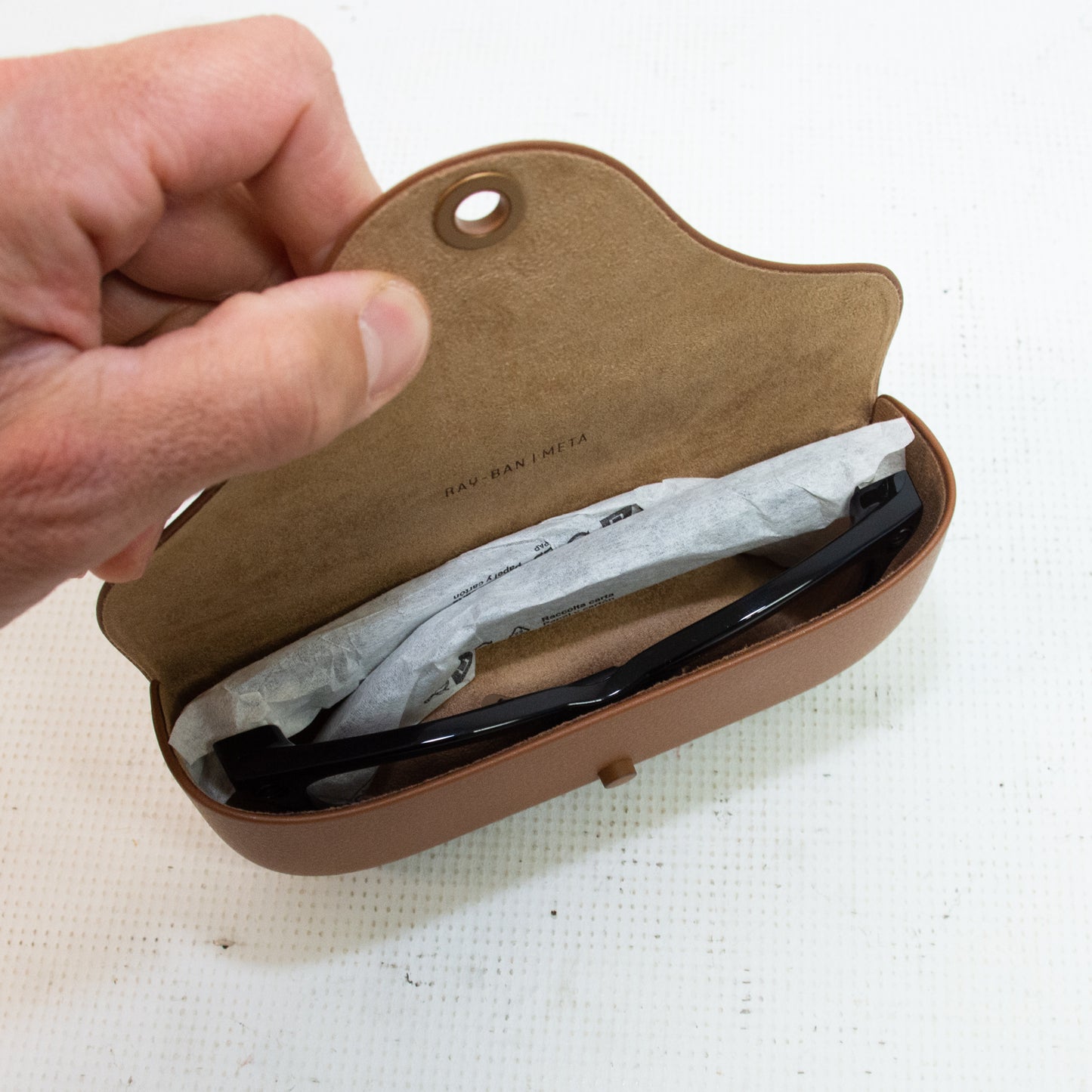 RayBan Meta Wayfarer Shiny Black Frame / Clear Lens Glasses