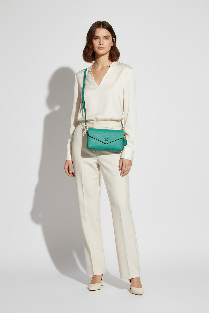 Coach C8749 Restored Cross Body Bag - Teal