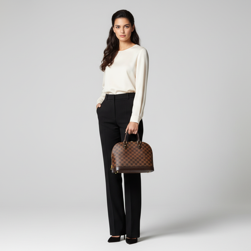 Louis Vuitton Alma PM Damier Ebene Purse - N53151