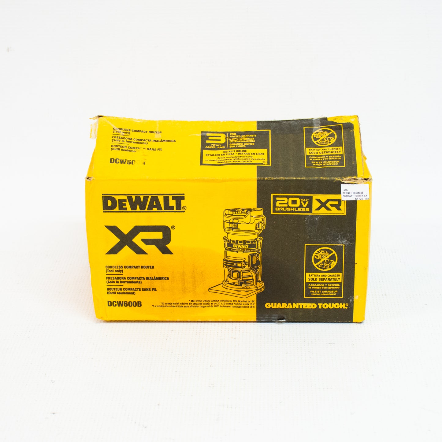 DEWALT DCW600B 20V Max XR Compact Router