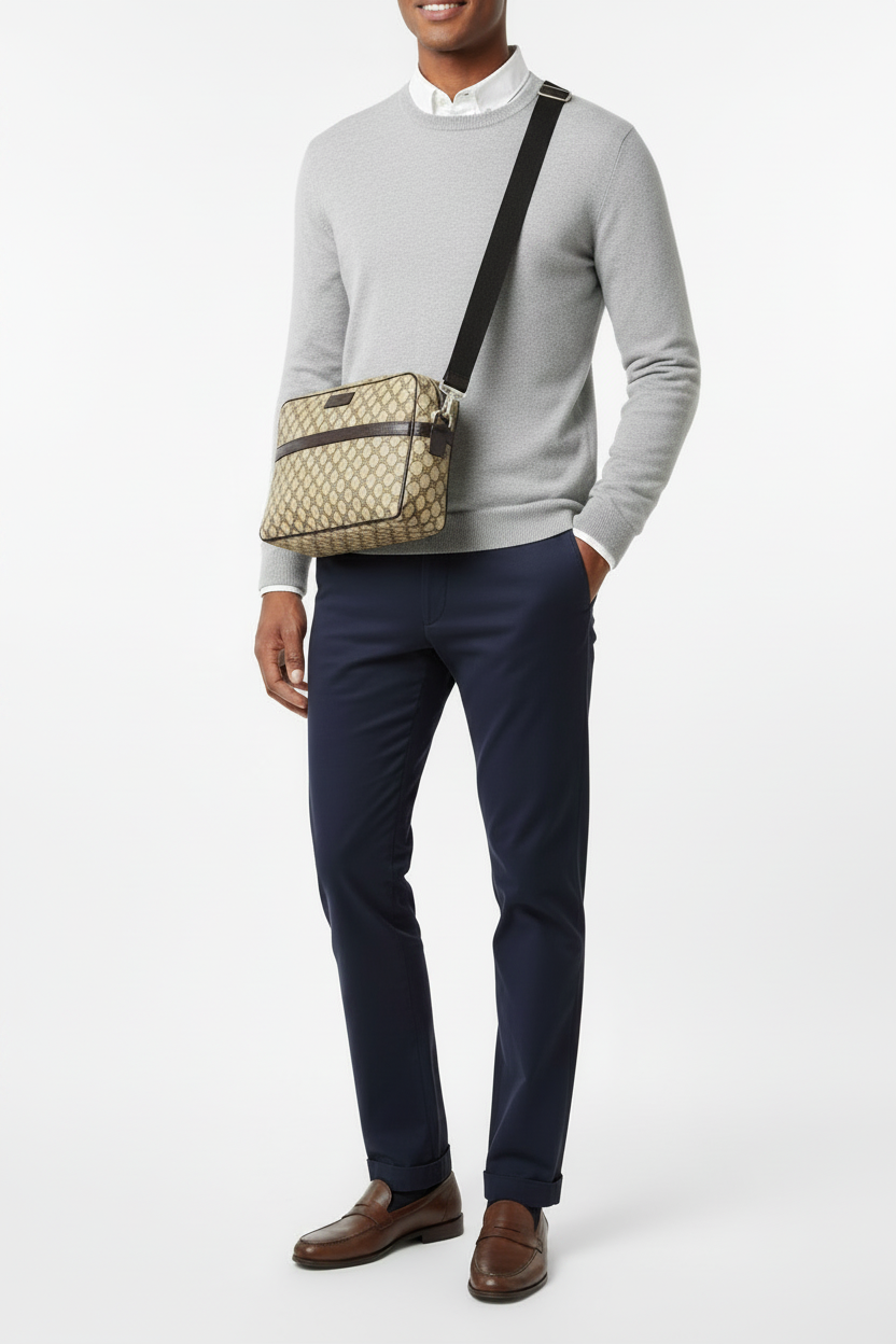 Gucci GG Canvas Messenger Bag - 449173
