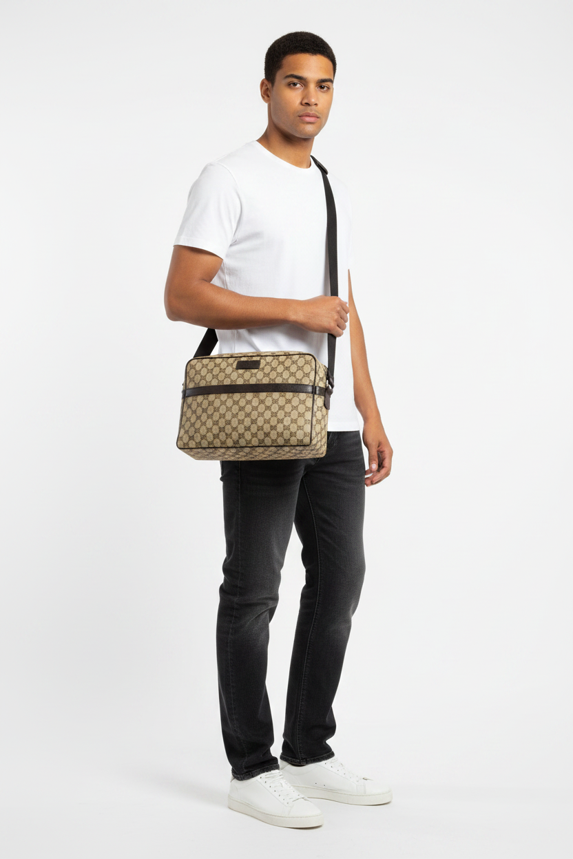 Gucci GG Canvas Messenger Bag - 449173