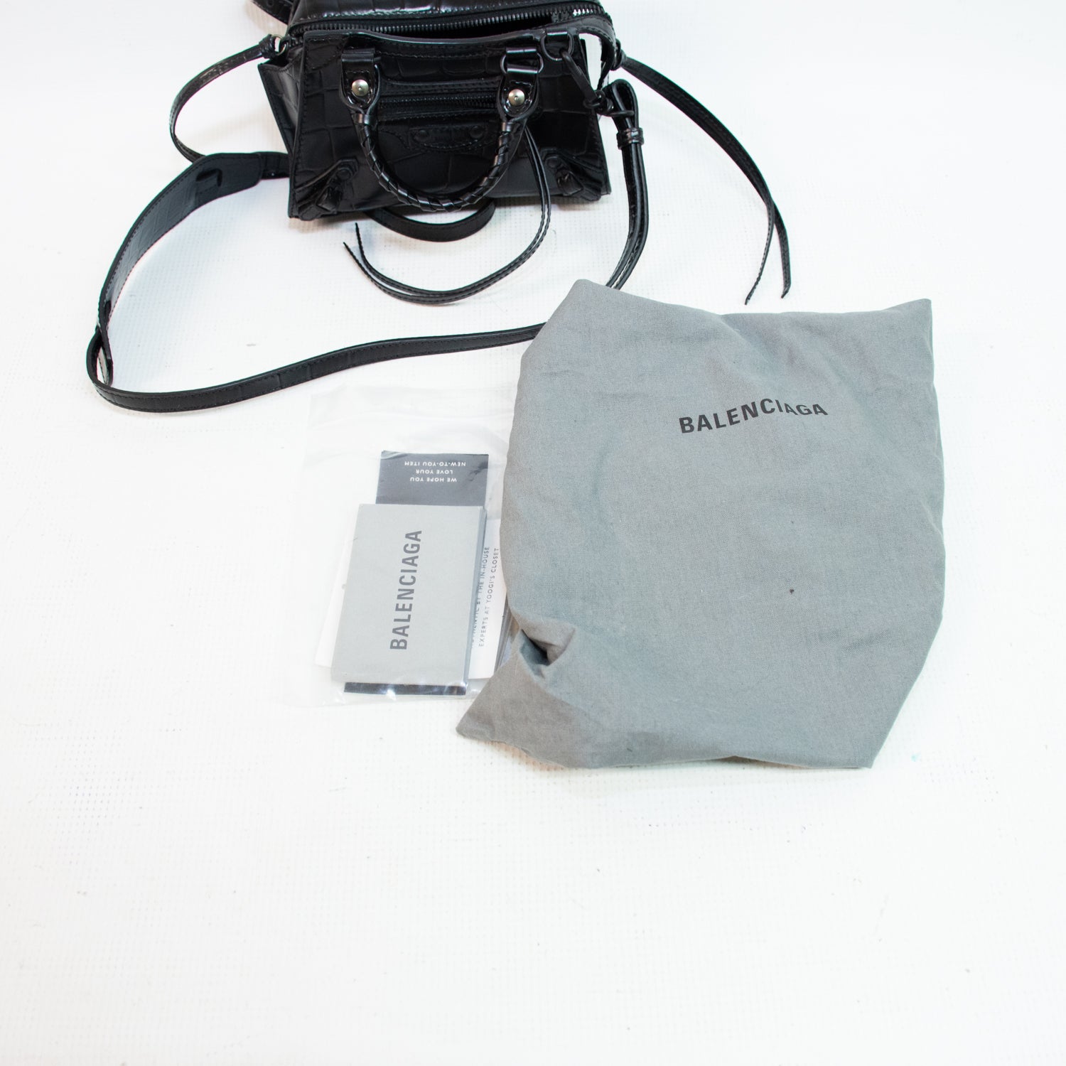 Balenciaga Neo Womens Le City Bag Nano Classic City Bag - Black
