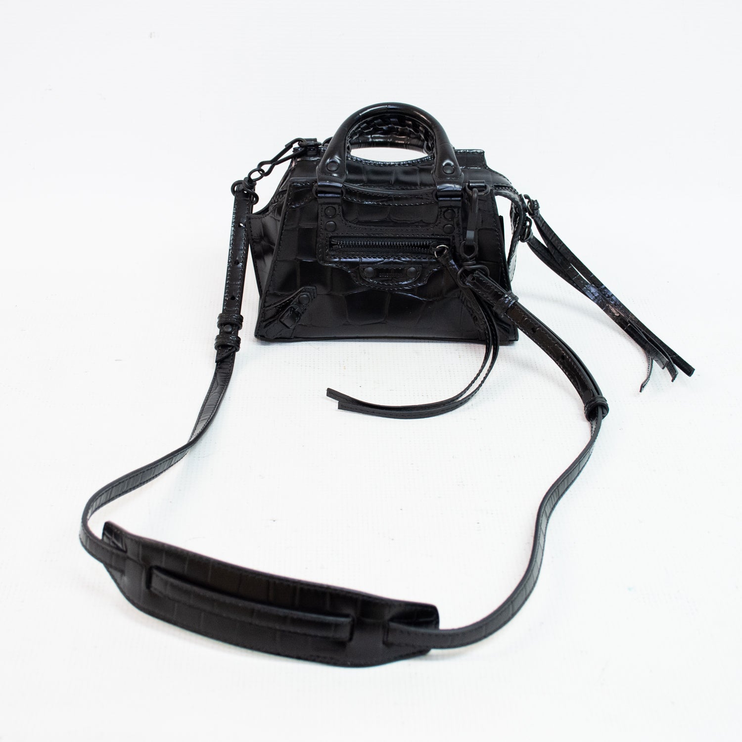 Balenciaga Neo Womens Le City Bag Nano Classic City Bag - Black