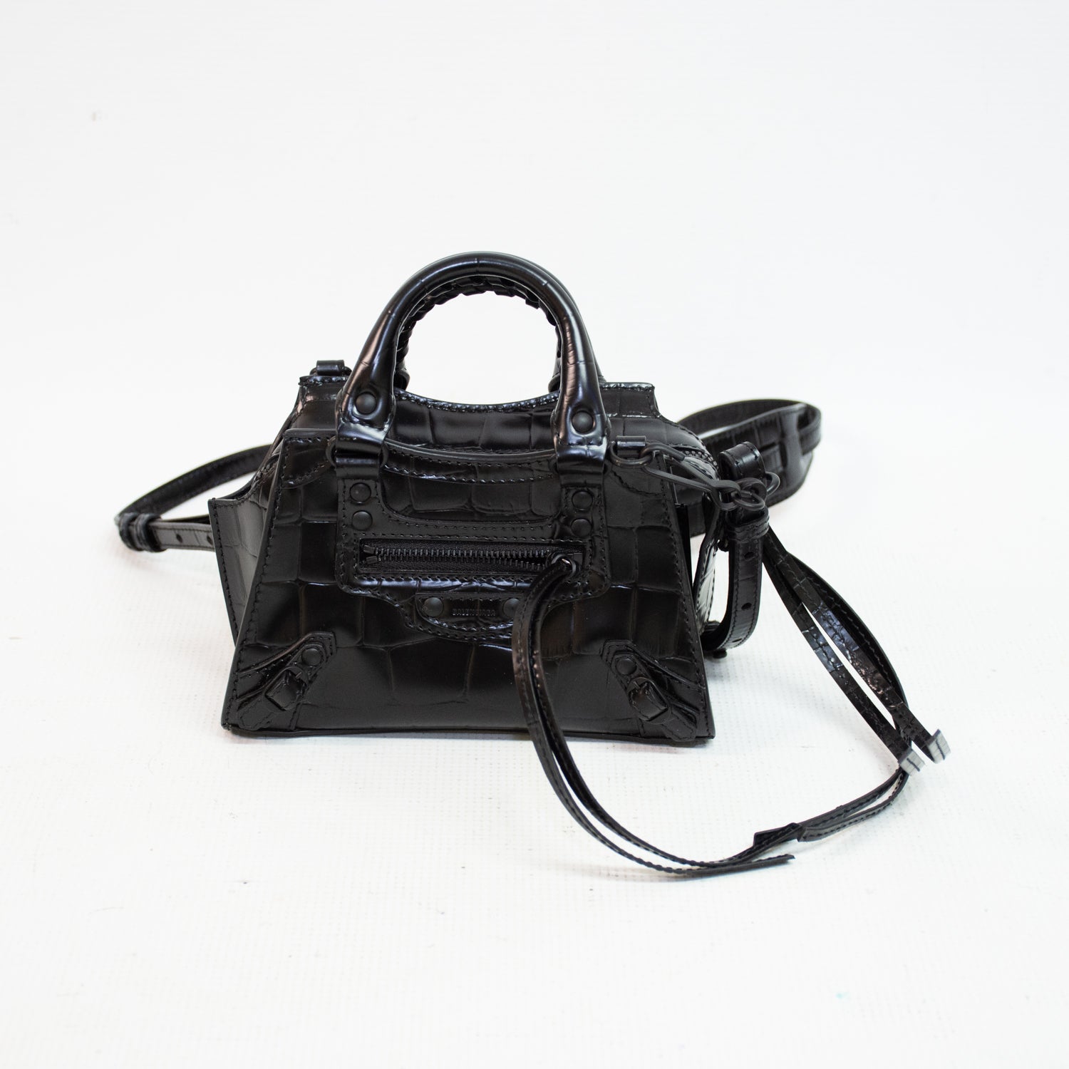 Balenciaga Neo Womens Le City Bag Nano Classic City Bag - Black
