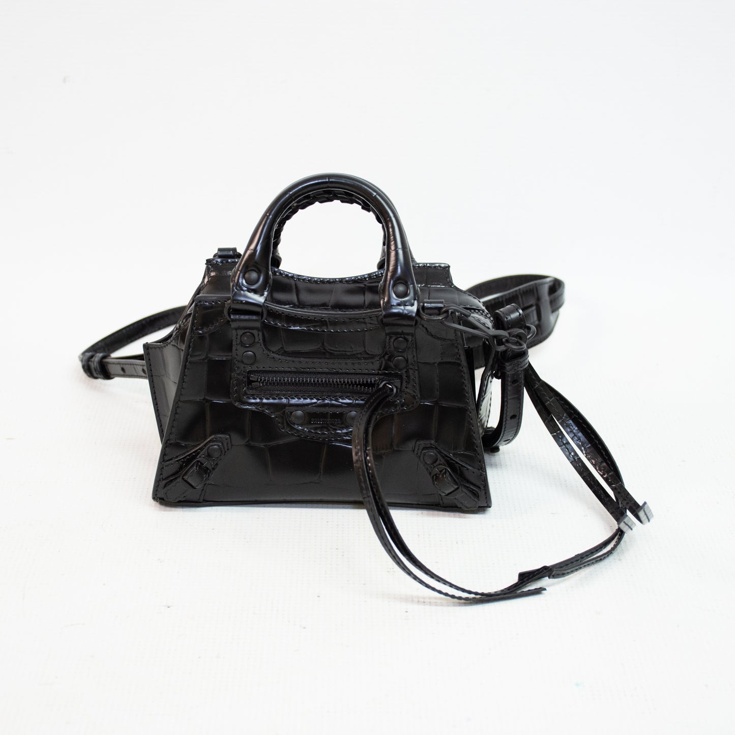 Balenciaga Neo Womens Le City Bag Nano Classic City Bag - Black