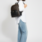 Coach CZ175 Court Signature Canvas Backpack - Black/Brown