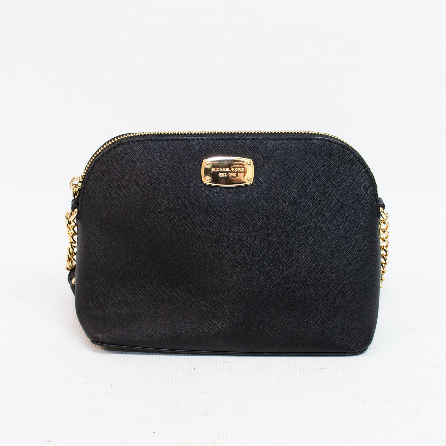 Michael Kors Jet Set Black Dome Cross Body Bag