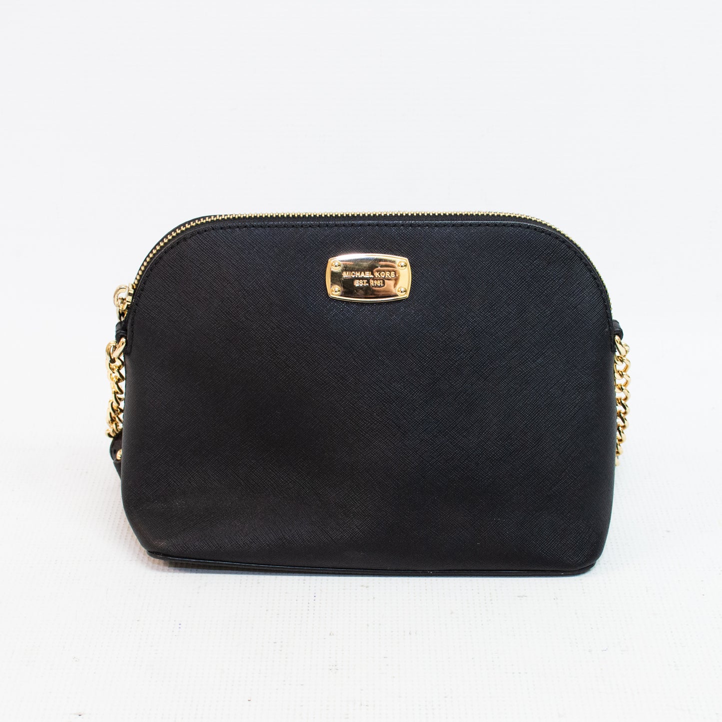 Michael Kors Jet Set Black Dome Cross Body Bag