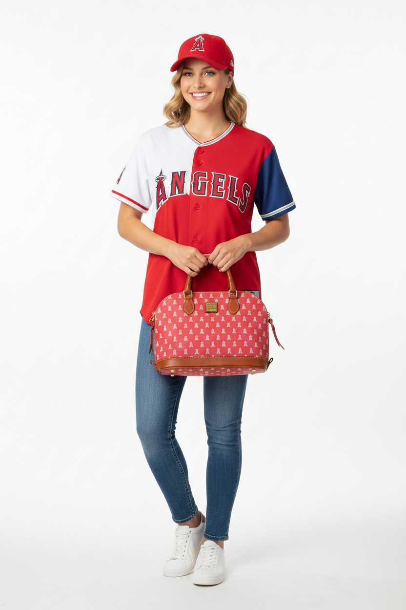 Dooney & Bourke Dome Angels Satchel - Red