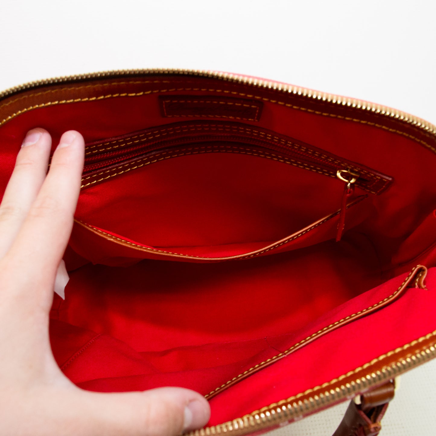 Dooney & Bourke Dome Angels Satchel - Red
