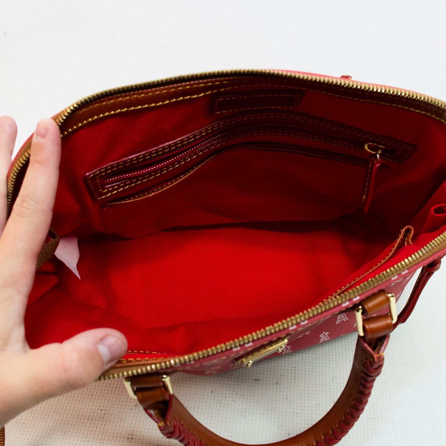 Dooney & Bourke Dome Angels Satchel - Red