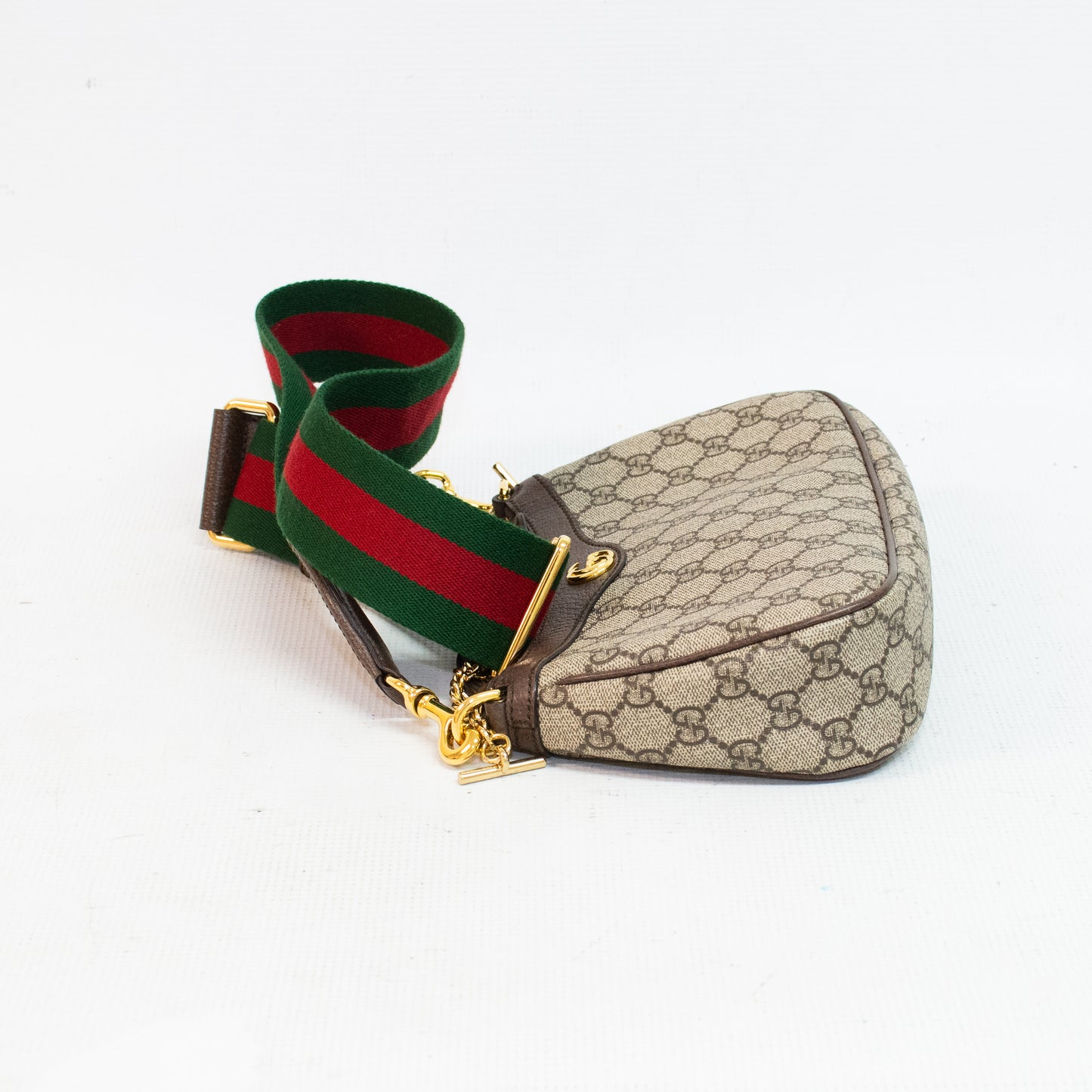 Gucci Ophidia Small Brown Canvas Print Shoulder Bag - 735132