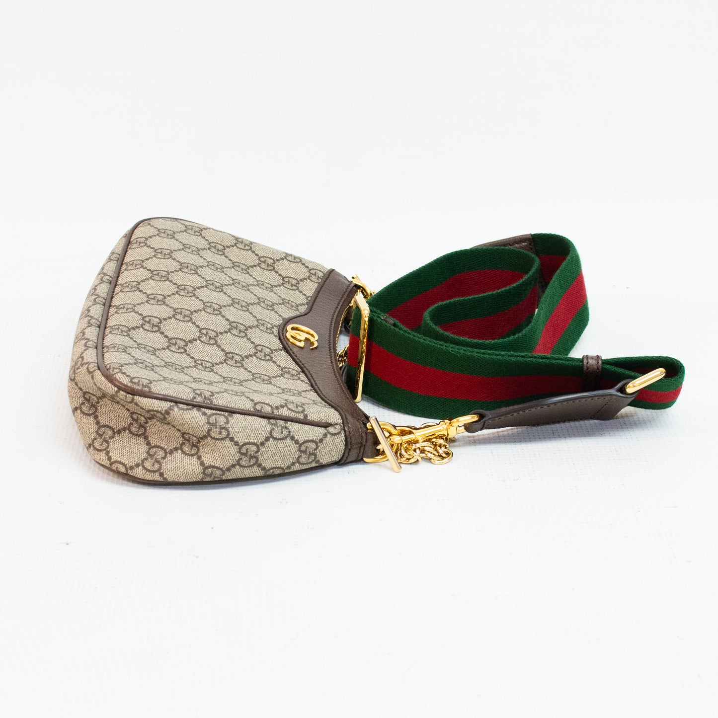 Gucci Ophidia Small Brown Canvas Print Shoulder Bag - 735132