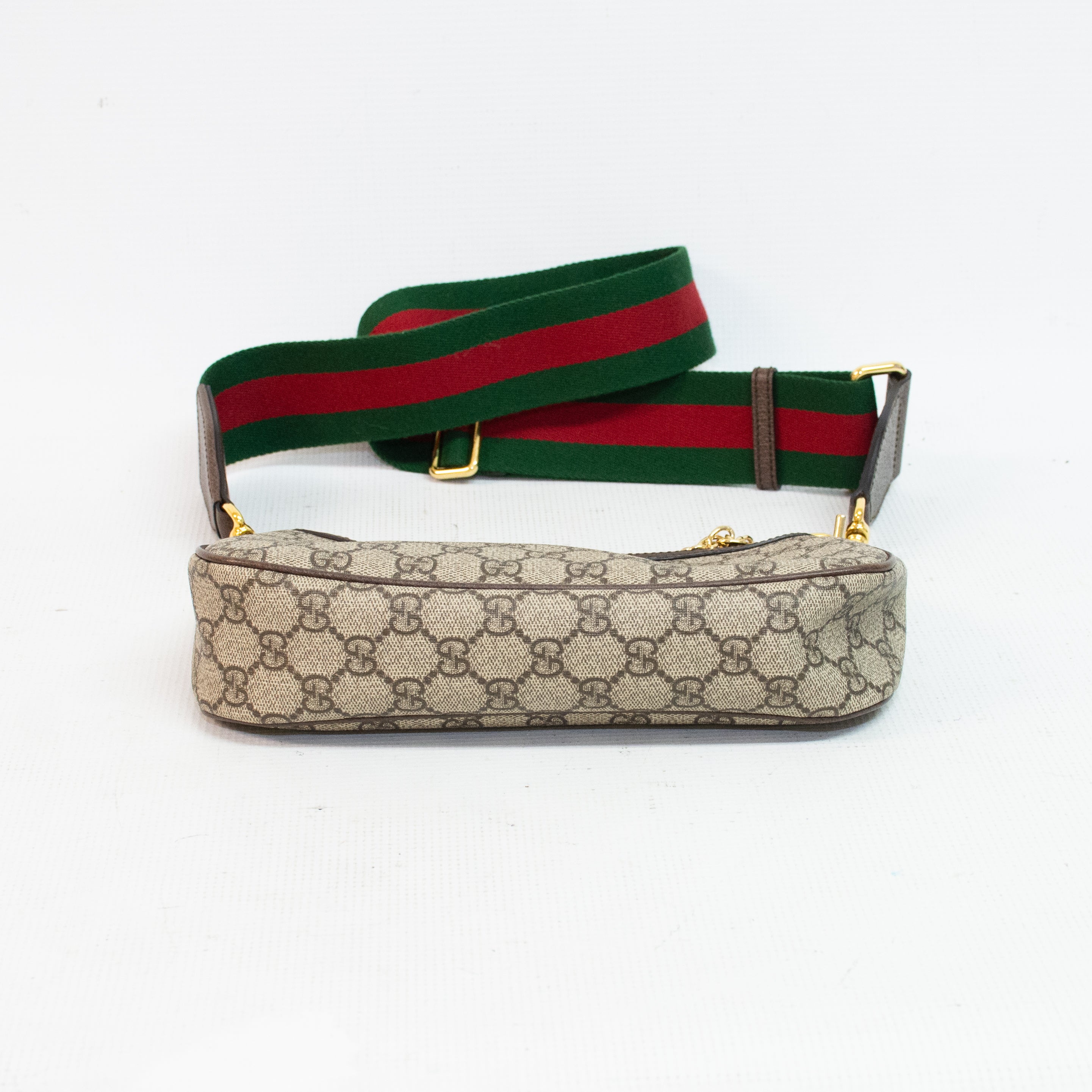 Gucci Ophidia Small Brown Canvas Print Shoulder Bag - 735132