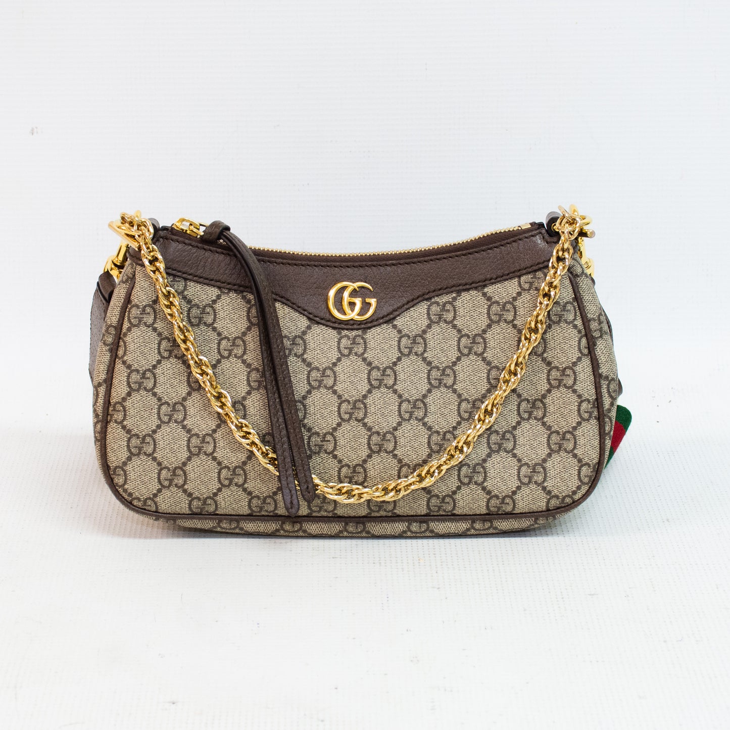 Gucci Ophidia Small Brown Canvas Print Shoulder Bag - 735132