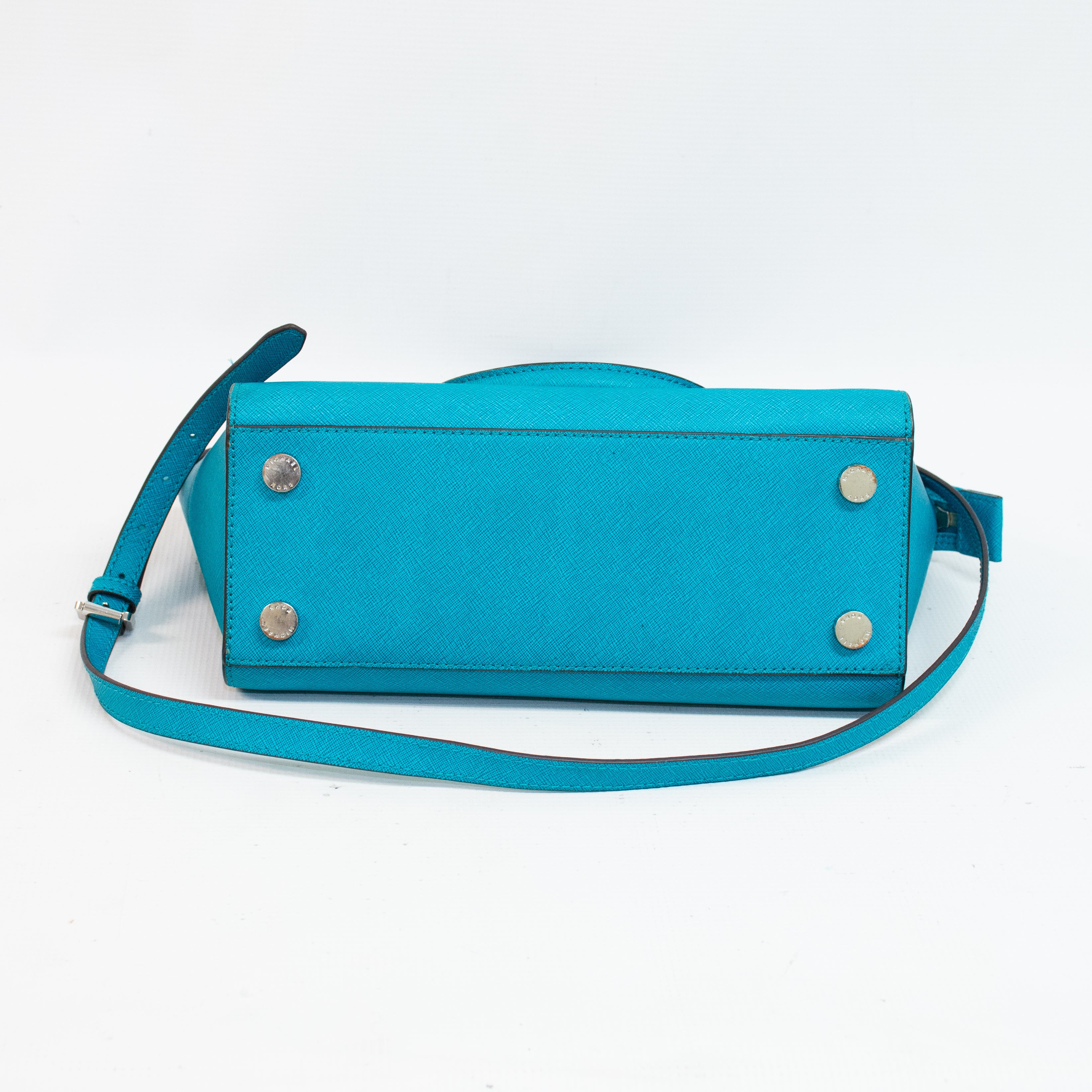 Michael Kors Selma Teal Saffiano Handbag