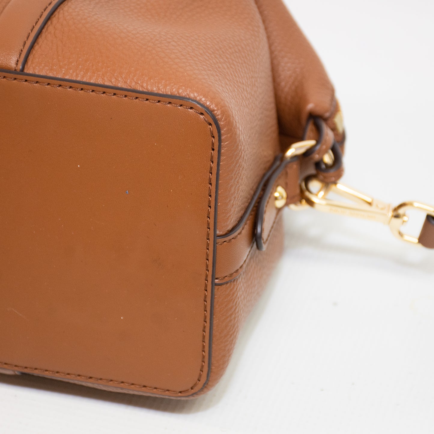 Michael Kors Beck Small Brown Leather Travel Satchel