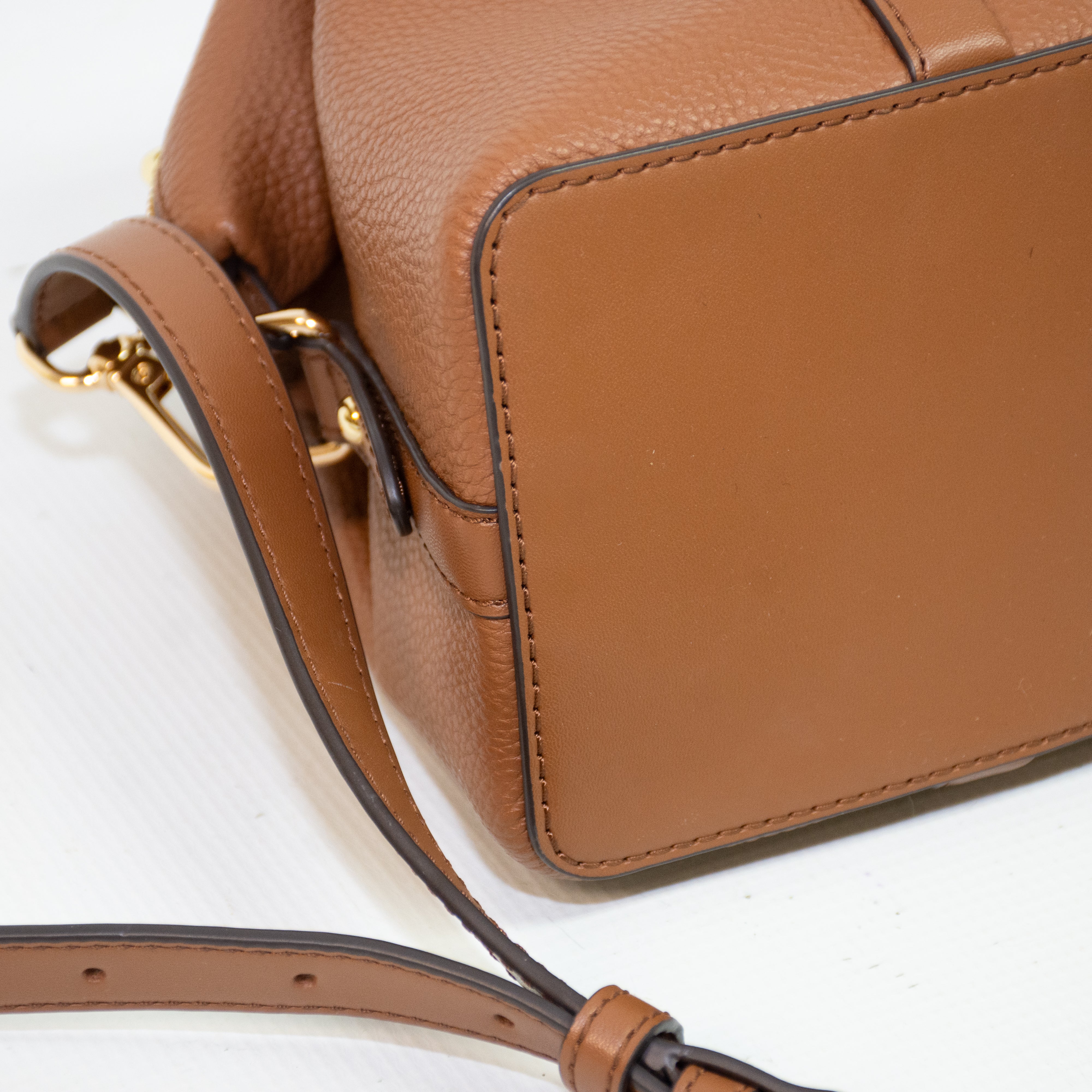 Michael Kors Beck Small Brown Leather Travel Satchel