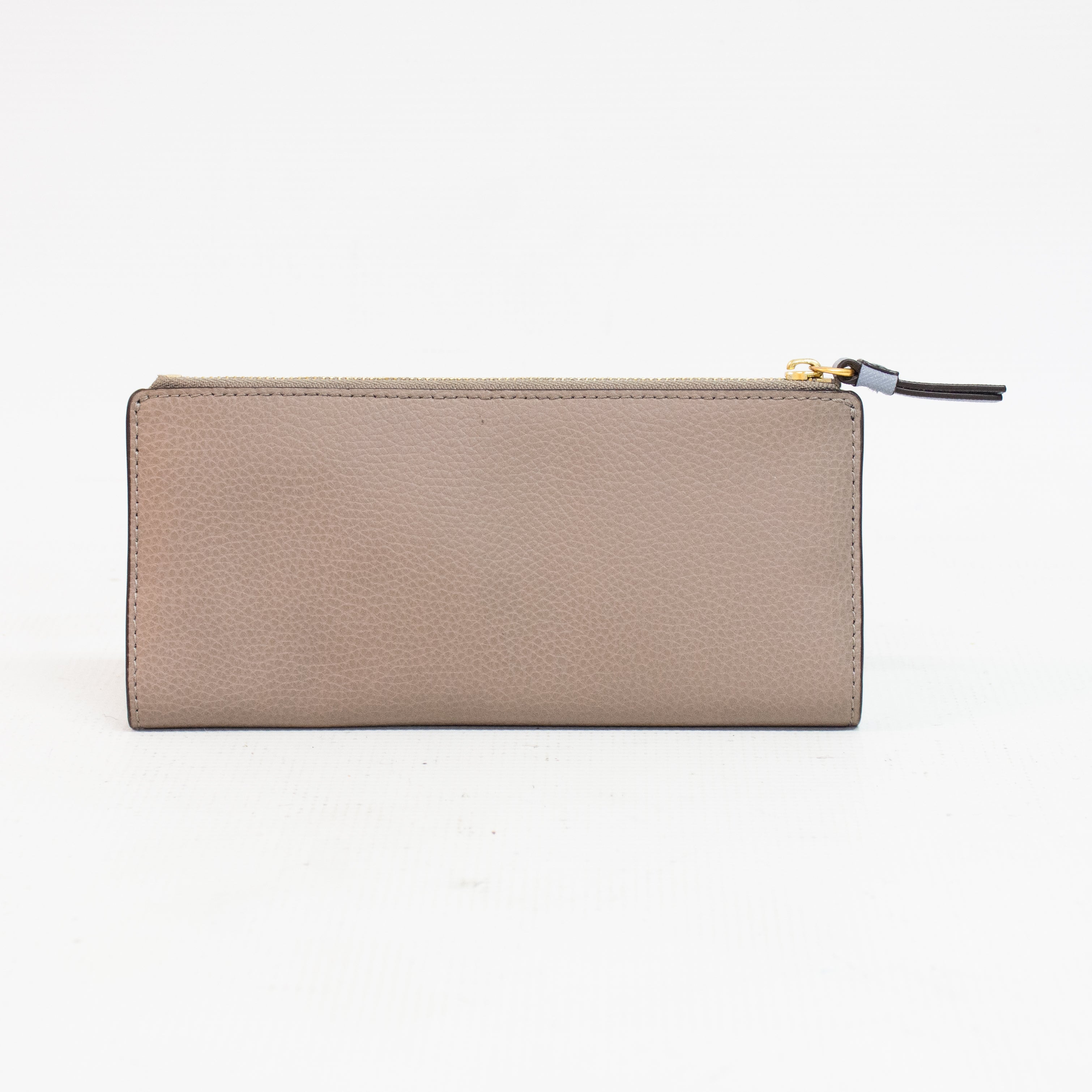 Tory Burch Robinson Pebbled Zip Slim Wallet