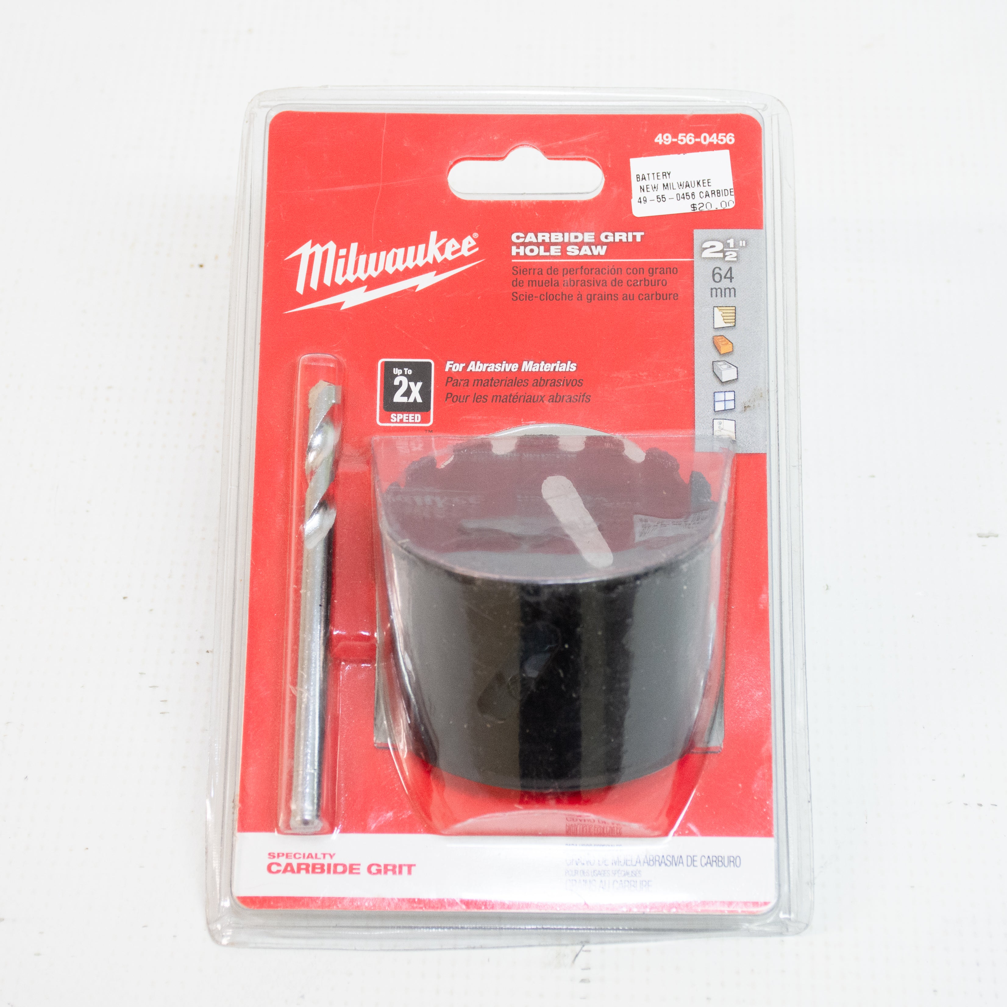 Milwaukee 49-55-0456 Carbide Grit Hole Saw
