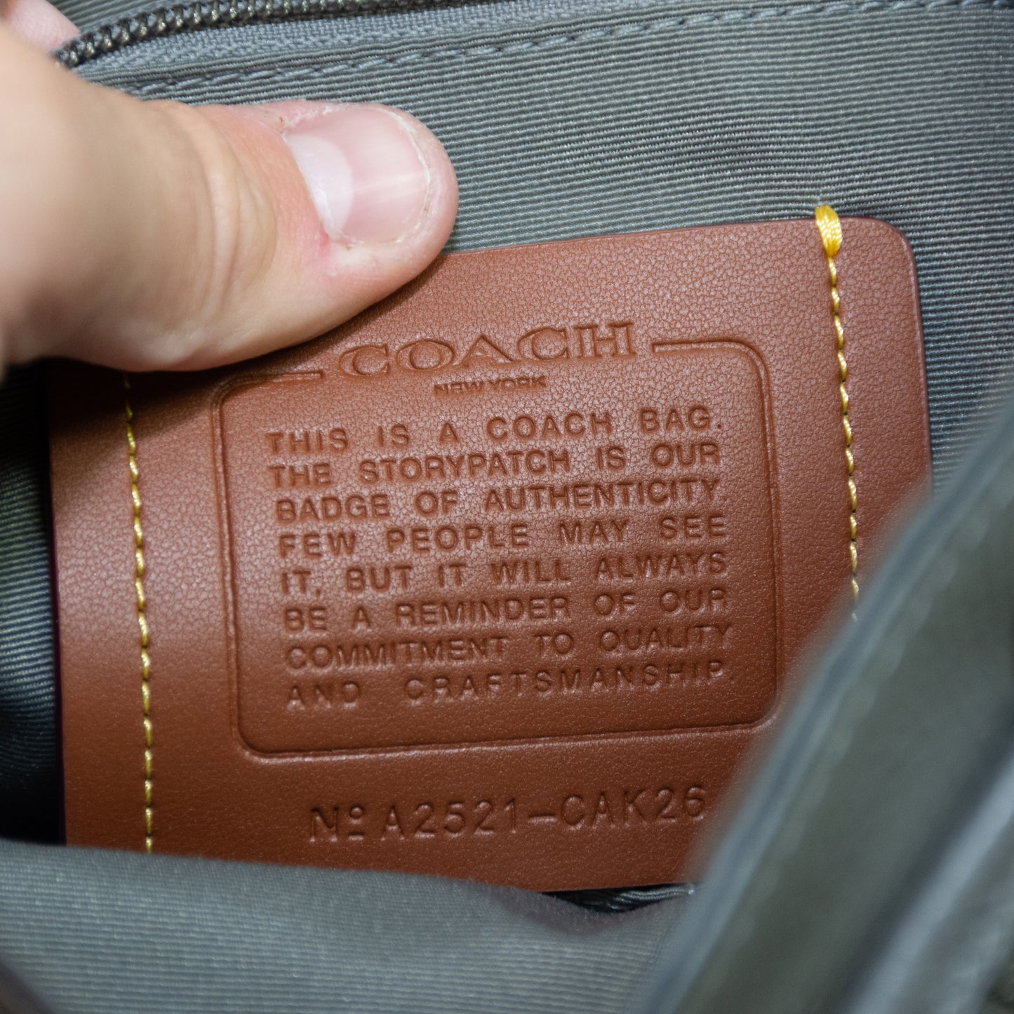 Coach CAK26 Warner Signature Leather Backpack