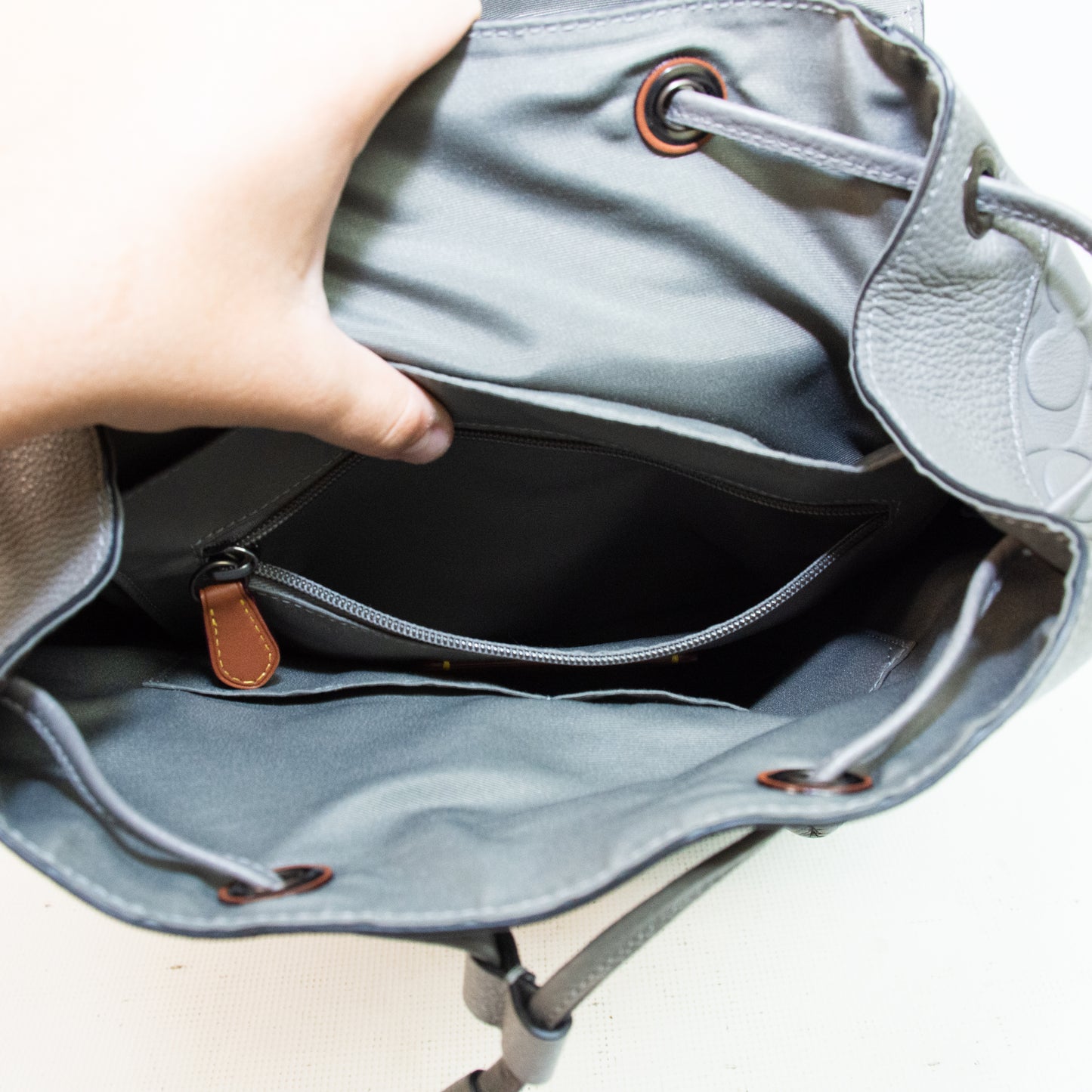Coach CAK26 Warner Signature Leather Backpack