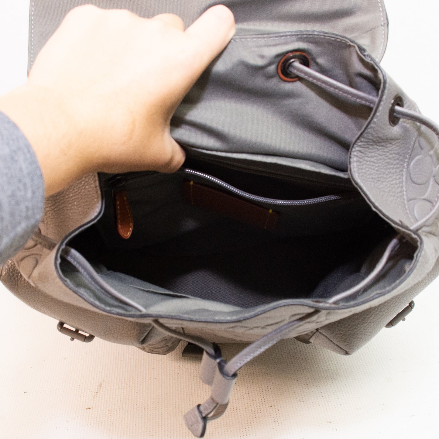 Coach CAK26 Warner Signature Leather Backpack